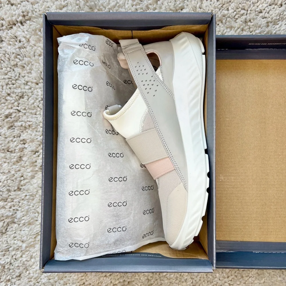 ECCO ST.1 Lite Womens NIB Slip-On Sneakers in Multicolor Gravel Leather - Picture 6 of 8